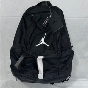 Nike Air Jordan Velocity Backpack 38L Travel Bag Gym Black-White